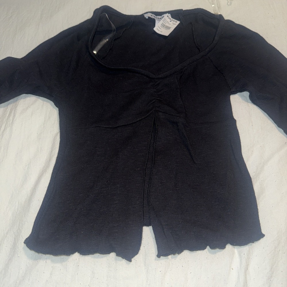 Tilly's Kids Girls Black Flyaway Blouse  ‎ XS
